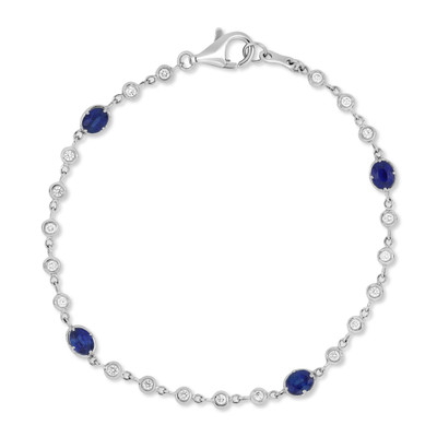 18K El Mar Sapphire and Natural Diamond Tennis Bracelet