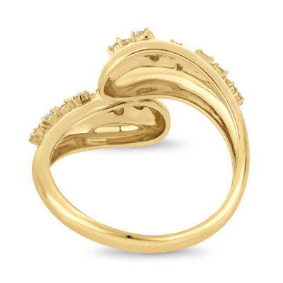 18K Yellow Gold Mika Natural Diamond Crossover Ring