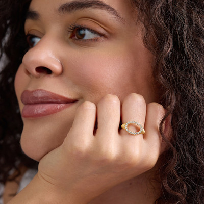 18K Yellow Gold Katherine Natural Diamond Trend Ring