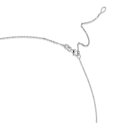 14K White Gold Heart Pendant Necklace