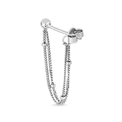 14K White Gold Drop Earrings