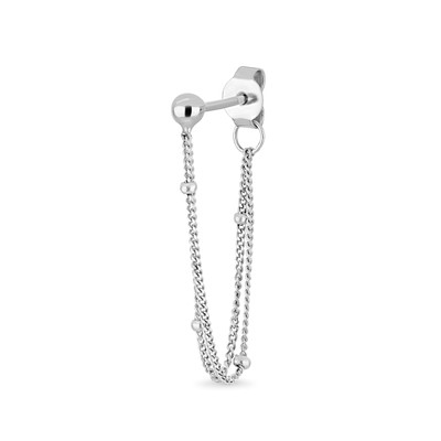 14K White Gold Drop Earrings