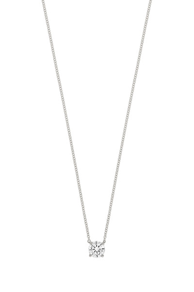 14K 0.37ct Natural Diamond 4 Prong Solitaire Pendant