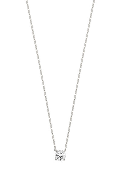 14K 0.50ct Natural Diamond 4 Prong Solitaire Pendant