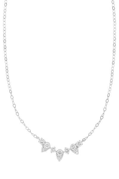 18K White Gold Maya Natural Diamond Pendant Necklace