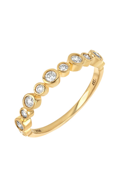 18K Yellow Gold Monaco Natural Diamond Ring