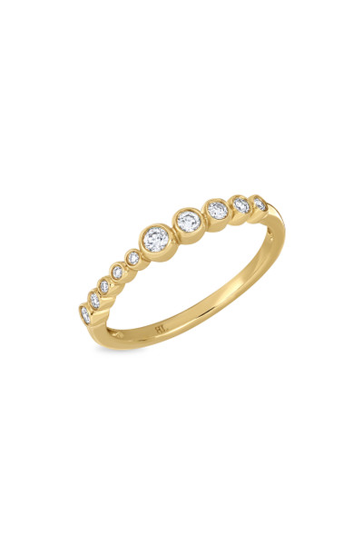 18K Yellow Gold Monaco Natural Diamond Stackable Ring