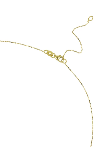 18K Yellow Gold Icon Natural Diamond Evil Eye Pendant Necklace