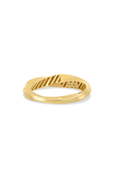 14K Yellow Gold Faceted Stackable Ring