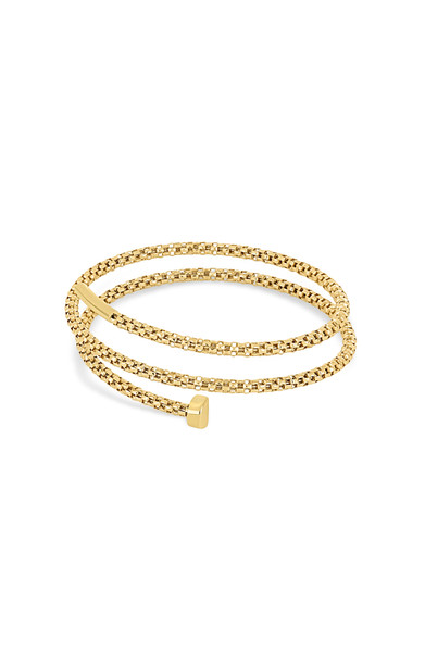 14K Yellow Gold Mesh Coil Bracelet