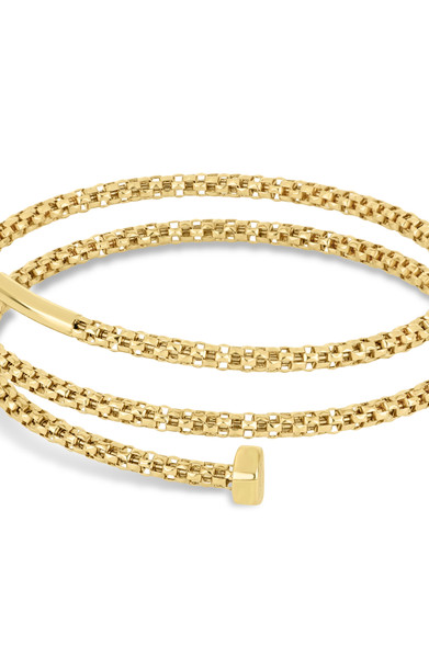 14K Yellow Gold Mesh Coil Bracelet