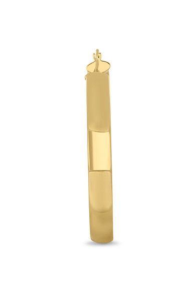 14K Yellow Gold Classic High Polish Hoop Earrings