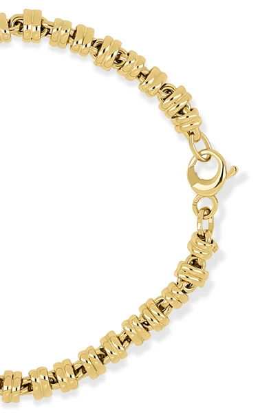 14K Yellow Gold Men's 5.8mm Segmented Link Chain Bracelet