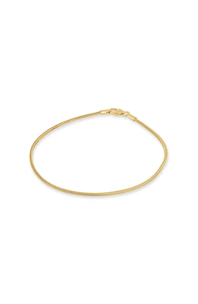 14K Yellow Gold Men's 1.5mm Snake Chain Bracelet