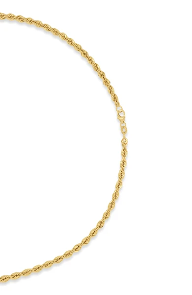 14K Yellow Gold Men's 3.7mm Rope Chain Necklace