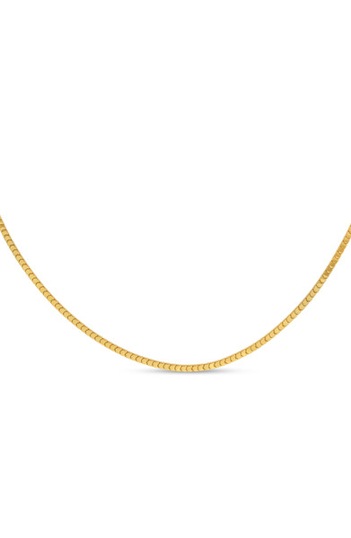 14K Yellow Gold Men's 1.4mm Box Chain Necklace
