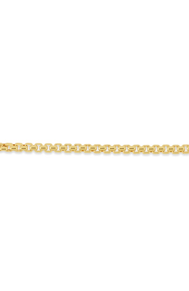 14K Yellow Gold Men's 1.5mm Rounded Box Chain Necklace