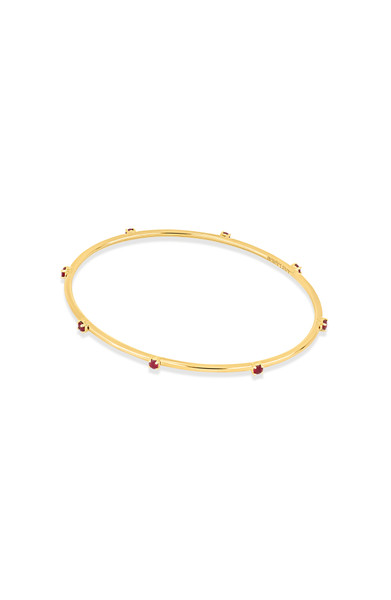 18K Yellow Gold El Mar Ruby Infinity Bangle Bracelet