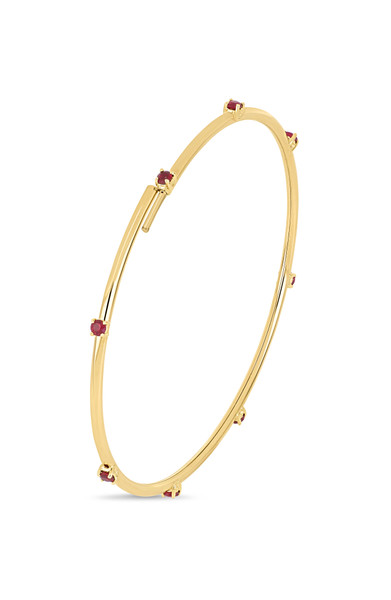 18K Yellow Gold El Mar Ruby Infinity Bangle Bracelet