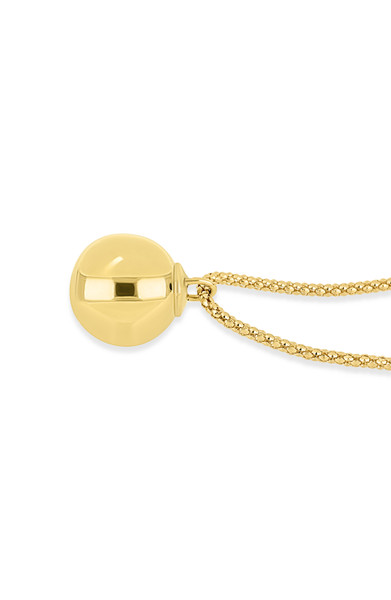 14K Yellow Gold Statement Ball Necklace