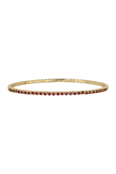 18K Yellow Gold El Mar Ruby Flexible Bracelet