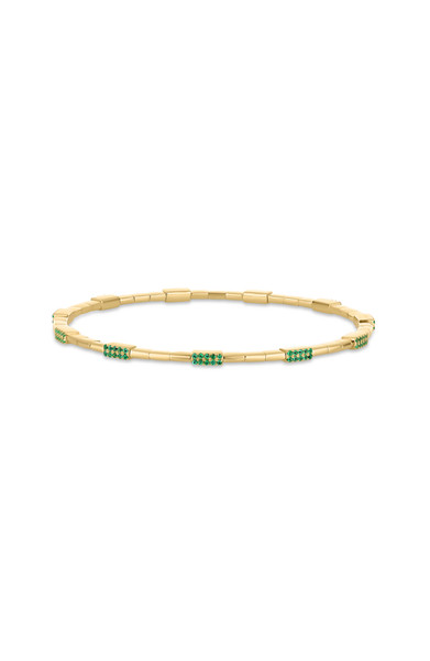 18K Yellow Gold El Mar Emerald Stretch Bracelet
