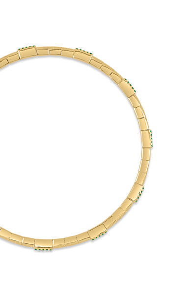 18K Yellow Gold El Mar Emerald Stretch Bracelet