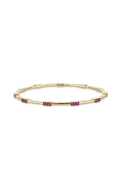 18K Yellow Gold El Mar Ruby Stretch Bracelet