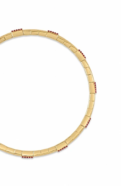 18K Yellow Gold El Mar Ruby Stretch Bracelet