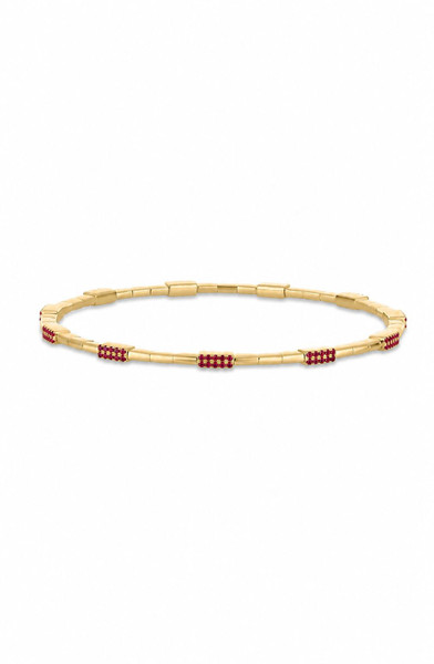 18K Yellow Gold El Mar Ruby Stretch Bracelet