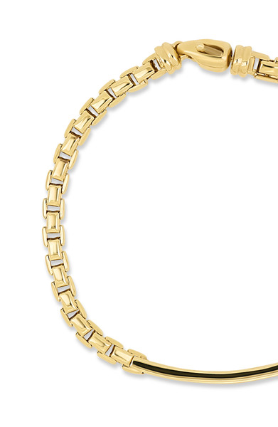 14K Yellow Gold Wheat Chain ID Bracelet