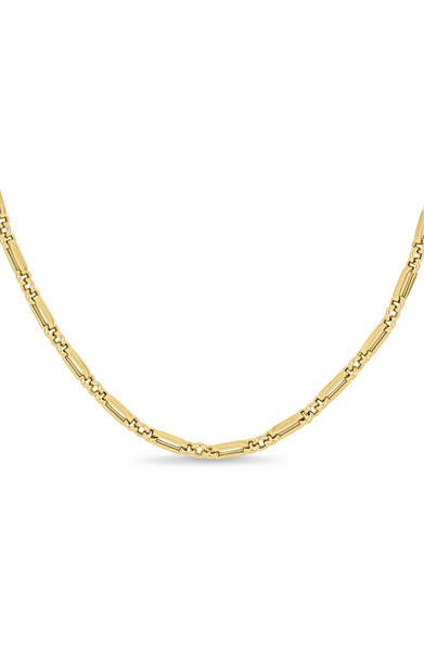 14K Yellow Gold 3.3mm Short Long Chain Necklace