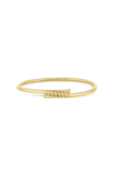 14K Yellow Gold Rope Coil Bangle Bracelet