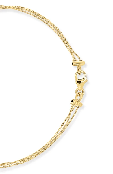 14K White & Yellow Gold Two Tone Double Beaded Chain Bracelet