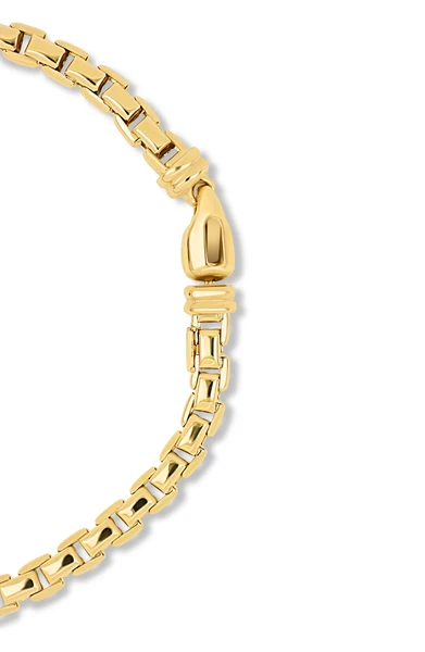 14K Yellow Gold Men's Wheat Chain ID Bracelet