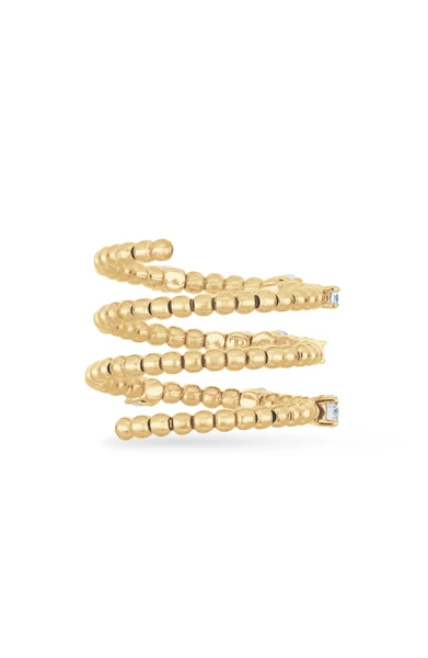 18K Yellow Gold Liora Natural Diamond Coil Ring