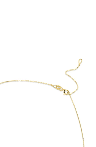 18K Yellow Gold Mykonos Natural Diamond Open Circle Pendant Necklace