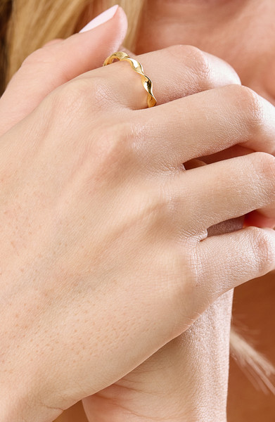 14K Yellow Gold Stackable Ring