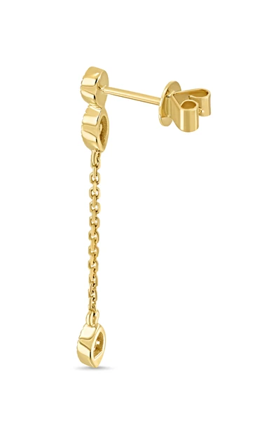 18K Yellow Gold Mykonos Natural Diamond Linear Drop Earrings
