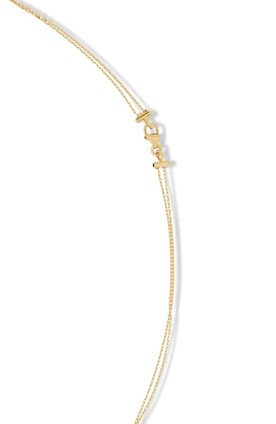 14K White & Yellow Gold Two Tone Double Beaded Chain Necklace