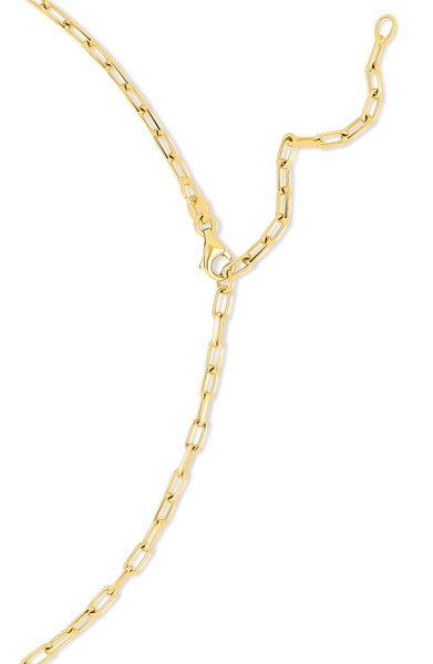 18K Yellow Gold Cleo Natural Diamond Drop Medallion Pendant Necklace