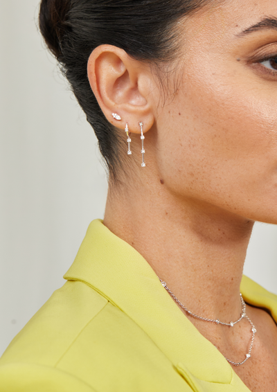 18 White Gold Aviva Natural Diamond Drop Earrings