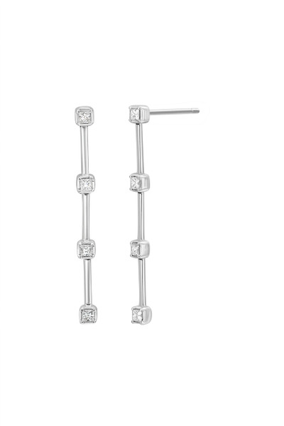 18 White Gold Aviva Natural Diamond Drop Earrings