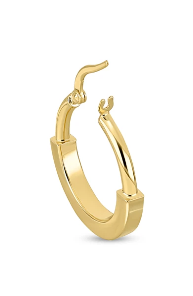 14K Yellow Gold 17mm Hoop Earrings