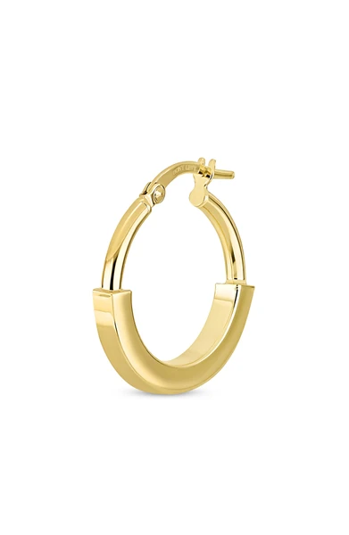 14K Yellow Gold 17mm Hoop Earrings
