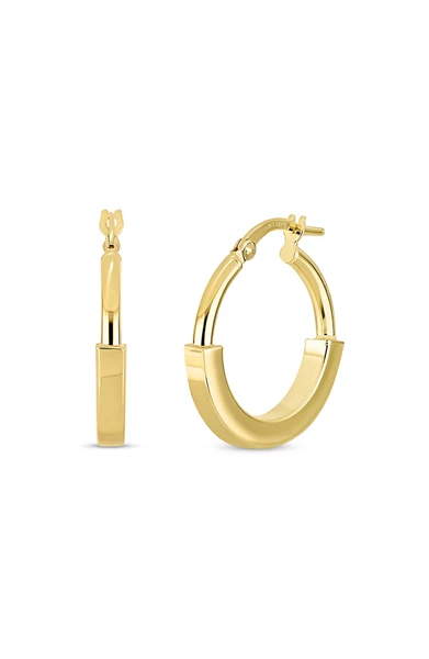14K Yellow Gold 17mm Hoop Earrings