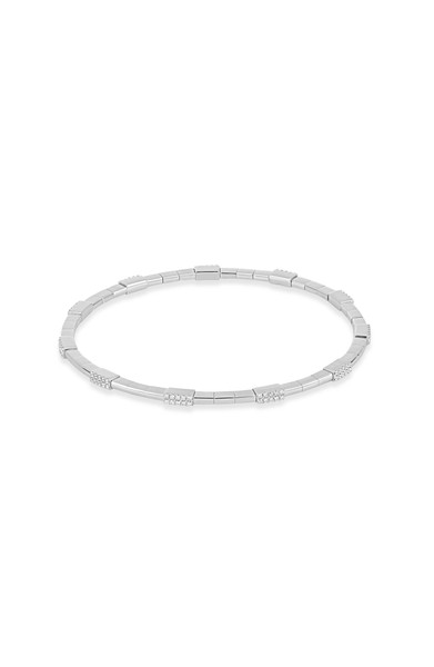 18K White Gold Bardot Natural Diamond Stretch Bracelet