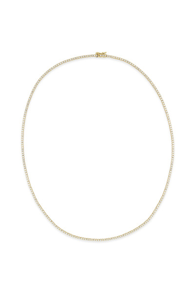 18K Yellow Gold Audrey 2.50ct Natural Diamond Tennis Necklace
