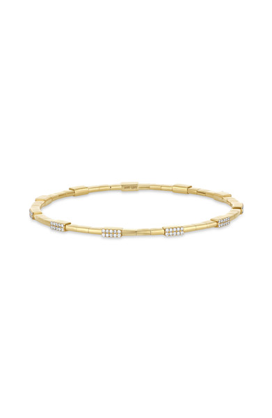 18K Yellow Gold Bardot Natural Diamond Stretch Bracelet