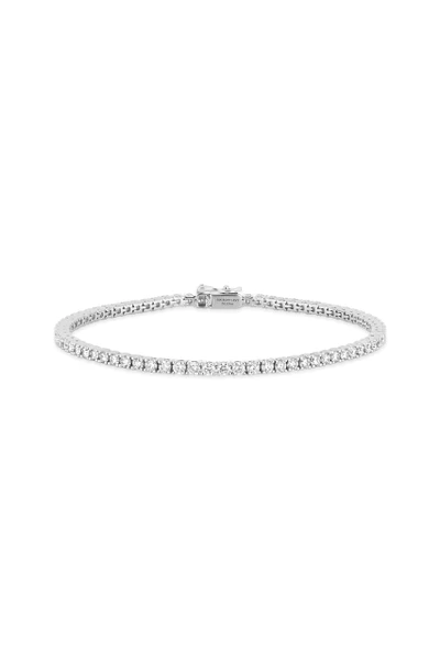 18K White Gold Audrey 3.60ct Natural Diamond Tennis Bracelet